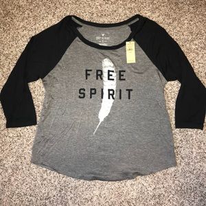 American Eagle 3/4 length tee